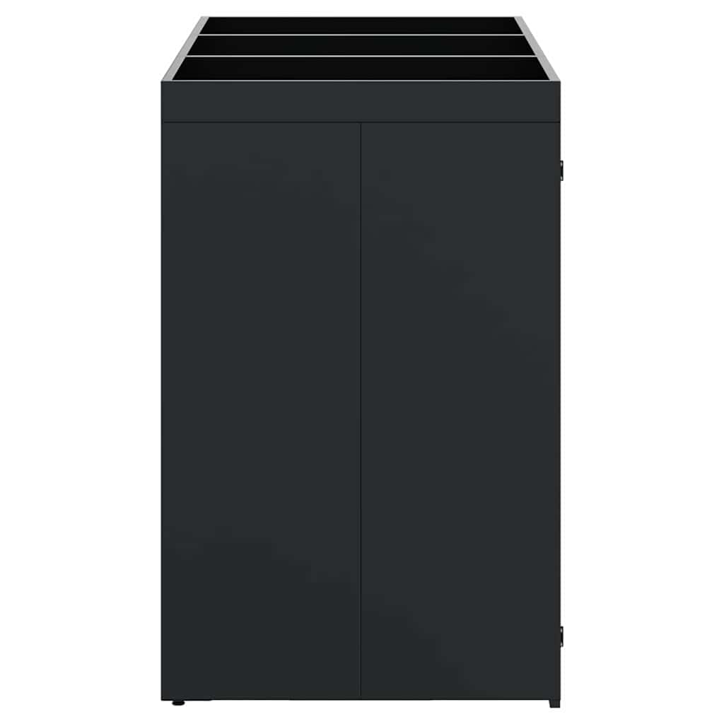 vidaXL Wheelie Bin Storage for 3 Bins Black 204 x 77.5 x 121.5 cm