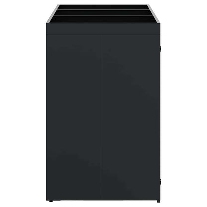 vidaXL Wheelie Bin Storage for 3 Bins Black 204 x 77.5 x 121.5 cm