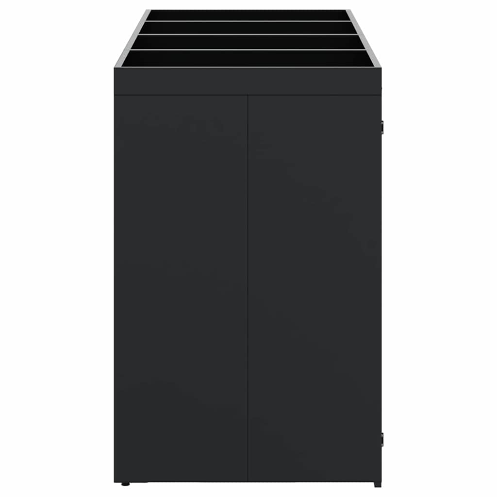 vidaXL Wheelie Bin Storage for 4 Bins Black 272 x 77.5 x 121.5 cm