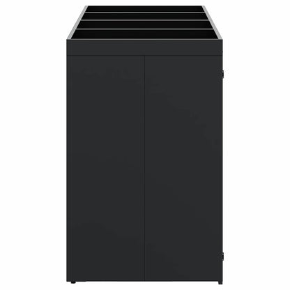vidaXL Wheelie Bin Storage for 4 Bins Black 272 x 77.5 x 121.5 cm