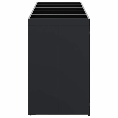 vidaXL Wheelie Bin Storage for 5 Bins Black 340 x 77.5 x 121.5 cm