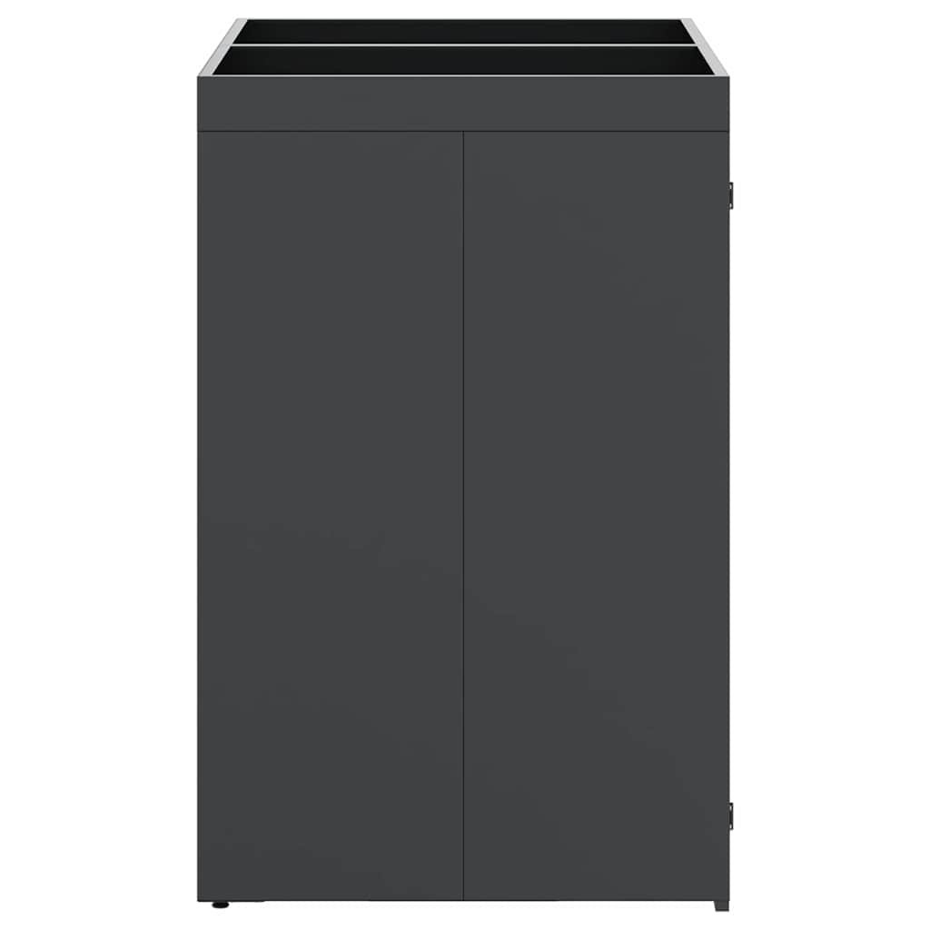 vidaXL Wheelie Bin Storage for 2 Bins Anthracite 136 x 77.5 x 121.5 cm