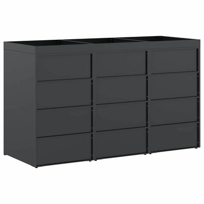 vidaXL Wheelie Bin Storage for 3 Bins Anthracite 204 x 77.5 x 121.5 cm