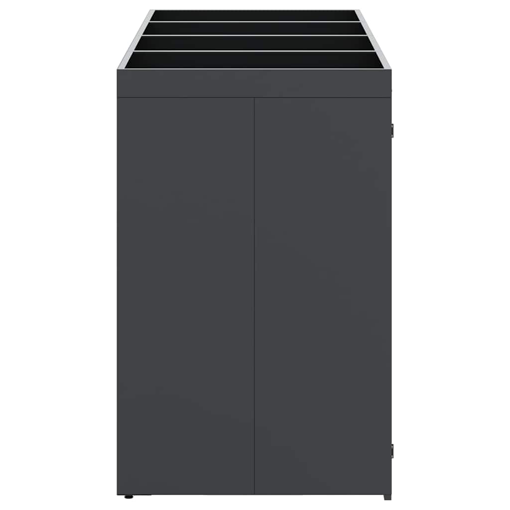 vidaXL Wheelie Bin Storage for 4 Bins Anthracite 272 x 77.5 x 121.5 cm