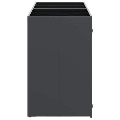 vidaXL Wheelie Bin Storage for 4 Bins Anthracite 272 x 77.5 x 121.5 cm