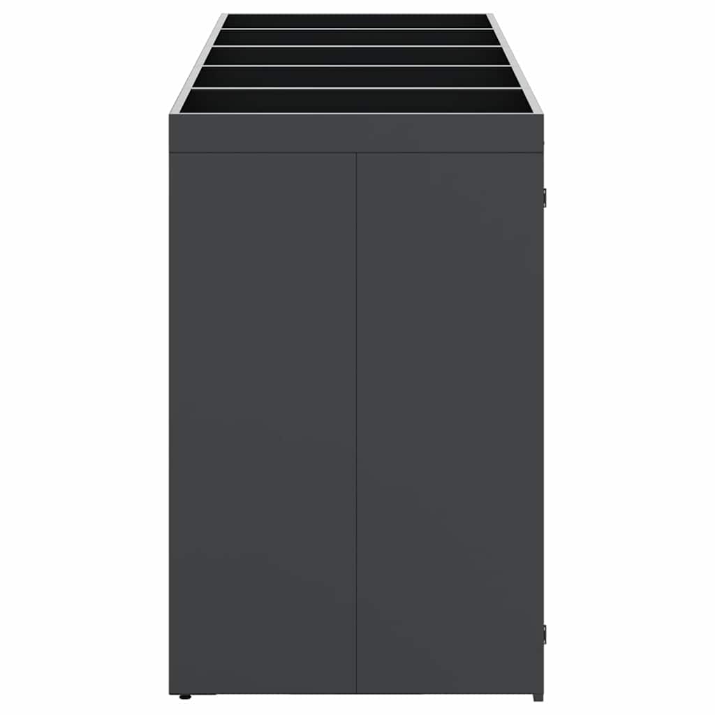 vidaXL Wheelie Bin Storage for 5 Bins Anthracite 340 x 77.5 x 121.5 cm