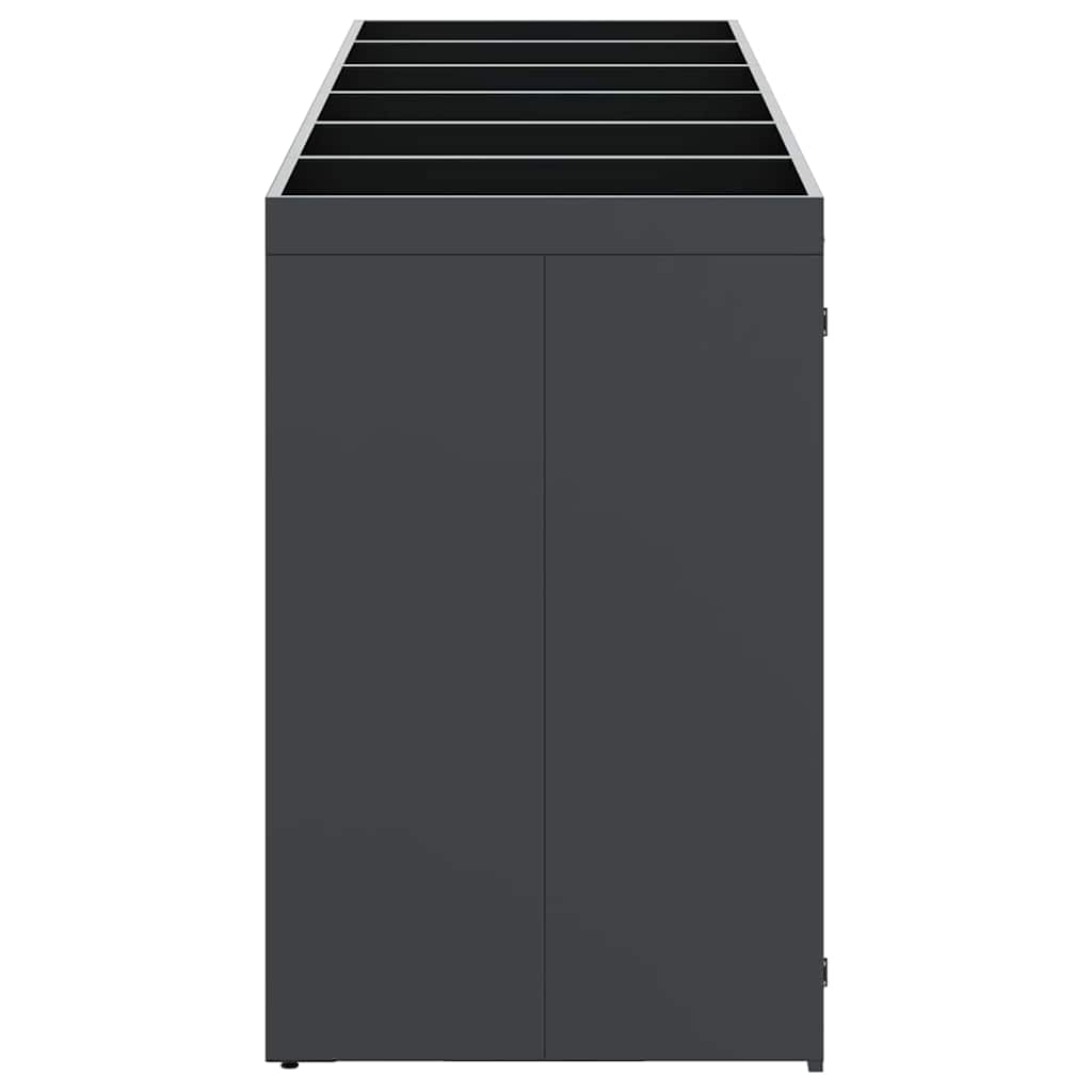 vidaXL Wheelie Bin Storage for 6 Bins Anthracite 408 x 77.5 x 121.5 cm