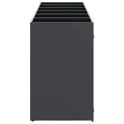 vidaXL Wheelie Bin Storage for 6 Bins Anthracite 408 x 77.5 x 121.5 cm