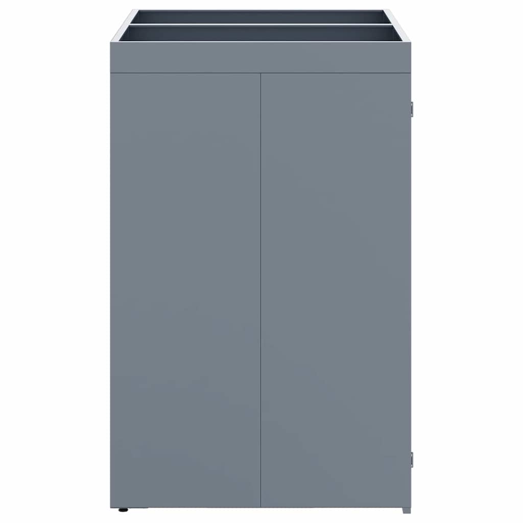 vidaXL Wheelie Bin Storage for 2 Bins Light Grey 136 x 77.5 x 121.5 cm