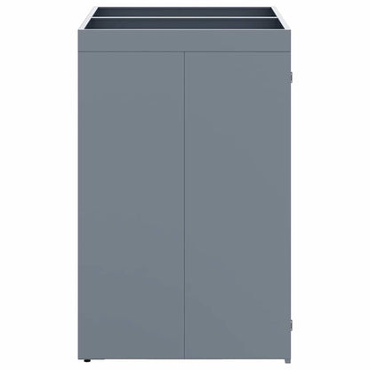 vidaXL Wheelie Bin Storage for 2 Bins Light Grey 136 x 77.5 x 121.5 cm