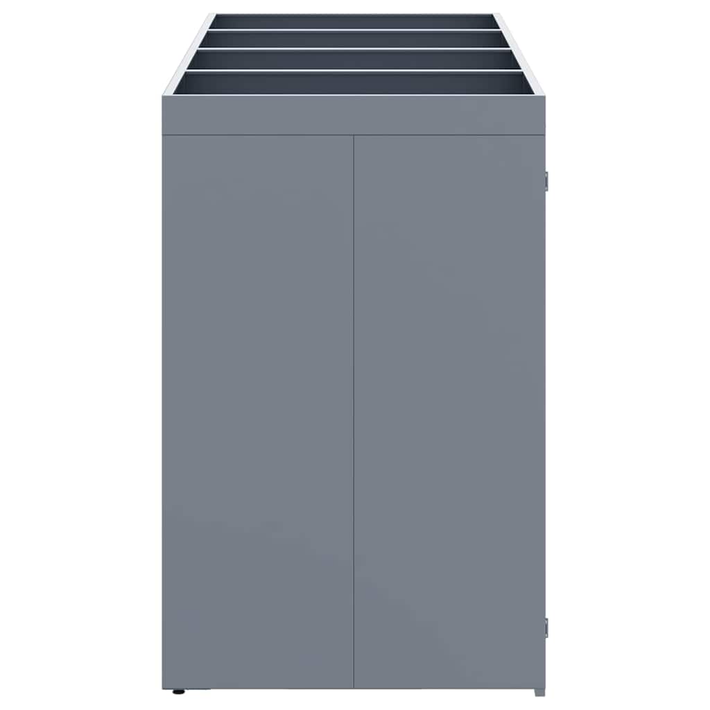 vidaXL Wheelie Bin Storage for 4 Bins Light Grey 272 x 77.5 x 121.5 cm