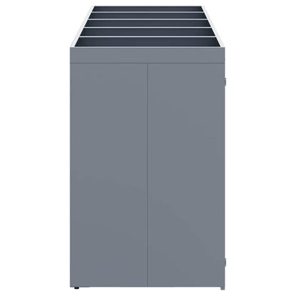 vidaXL Wheelie Bin Storage for 5 Bins Light Grey 340 x 77.5 x 121.5 cm