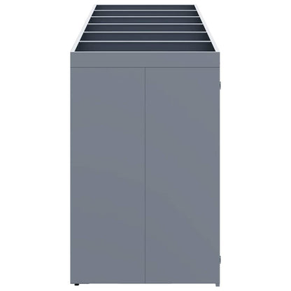 vidaXL Wheelie Bin Storage for 6 Bins Light Grey 408 x 77.5 x 121.5 cm