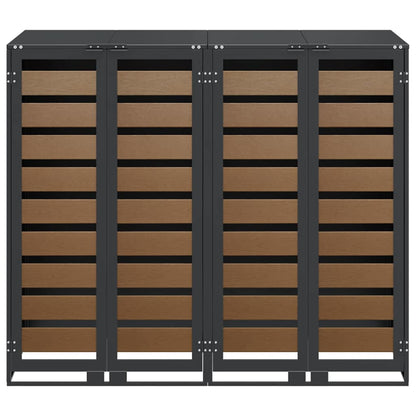 vidaXL Wheelie Bin Storage for 2 Bins Anthracite 136 x 77.5 x 115.5 cm