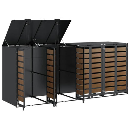 vidaXL Wheelie Bin Storage for 4 Bins Anthracite 272 x 77.5 x 115.5 cm