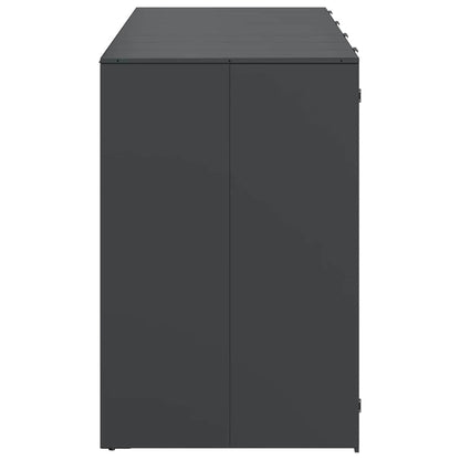 vidaXL Wheelie Bin Storage for 4 Bins Anthracite 272 x 77.5 x 115.5 cm
