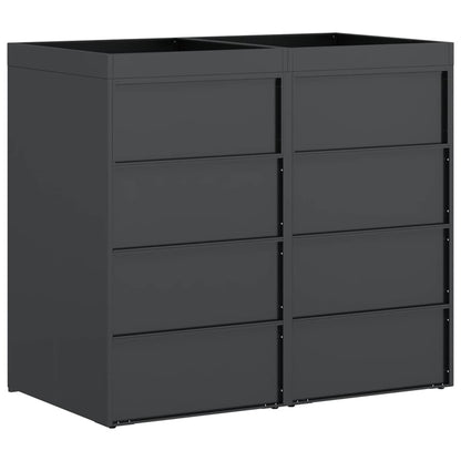 vidaXL Wheelie Bin Storage for 2 Bins Anthracite 136 x 77.5 x 121.5 cm