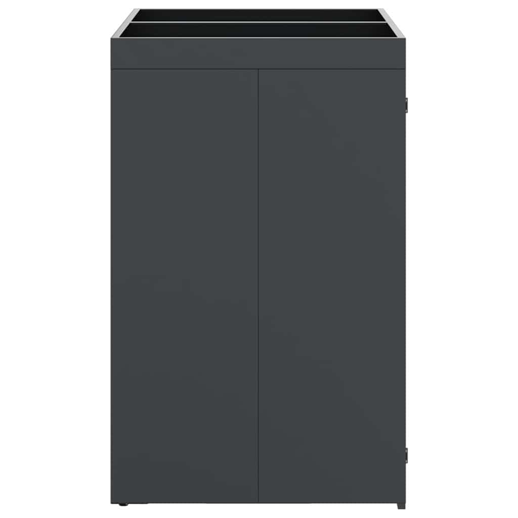 vidaXL Wheelie Bin Storage for 2 Bins Anthracite 136 x 77.5 x 121.5 cm