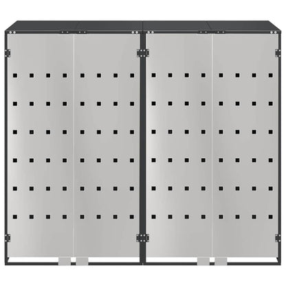 vidaXL Wheelie Bin Storage for 2 Bins Anthracite 136 x 77.5 x 115.5 cm