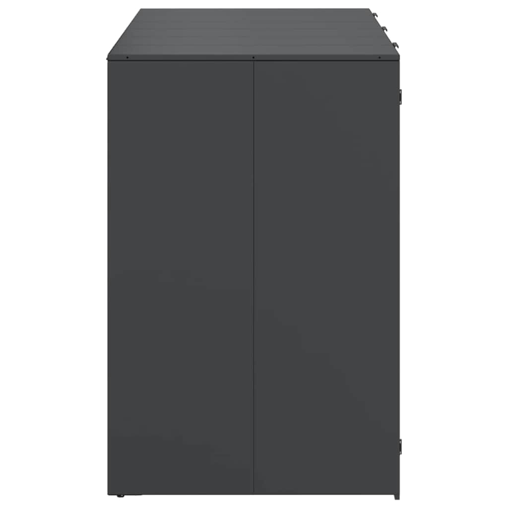 vidaXL Wheelie Bin Storage for 3 Bins Anthracite 204 x 77.5 x 115.5 cm