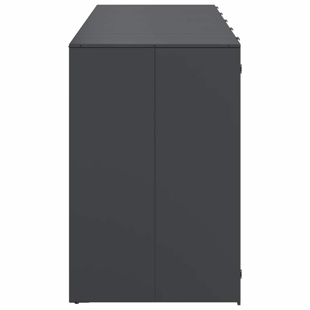 vidaXL Wheelie Bin Storage for 5 Bins Anthracite 340 x 77.5 x 115.5 cm