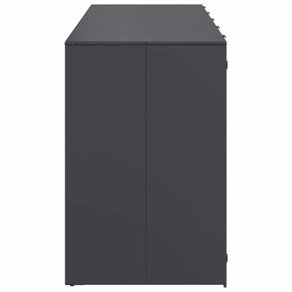 vidaXL Wheelie Bin Storage for 5 Bins Anthracite 340 x 77.5 x 115.5 cm