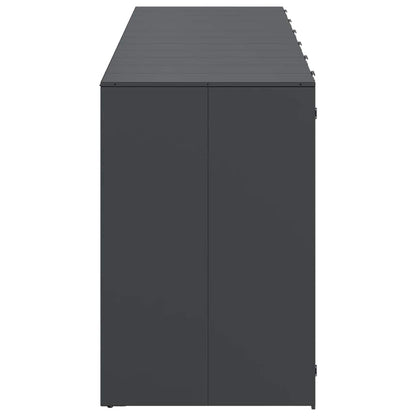 vidaXL Wheelie Bin Storage for 6 Bins Anthracite 408 x 77.5 x 115.5 cm