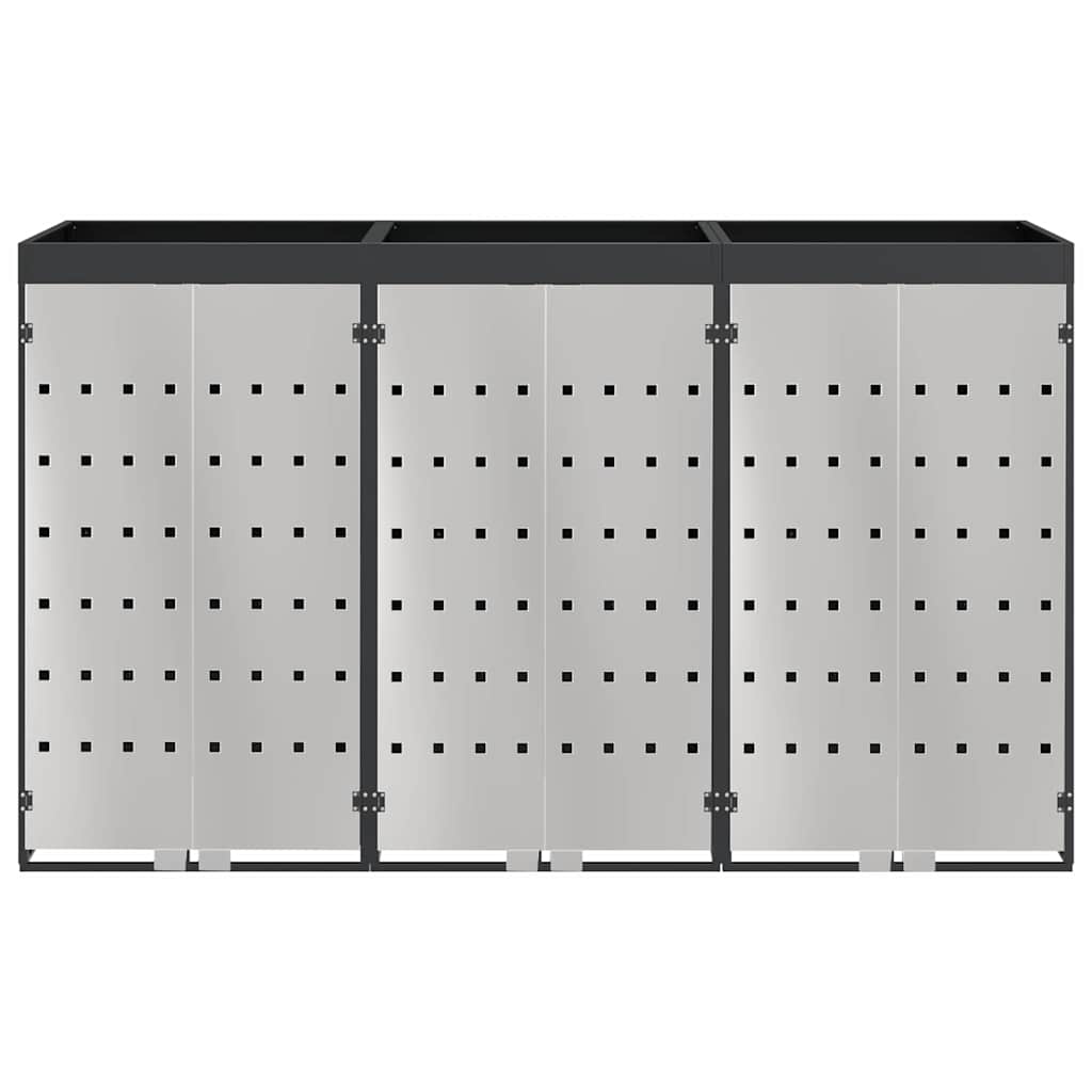 vidaXL Wheelie Bin Storage for 3 Bins Anthracite 204 x 77.5 x 121.5 cm