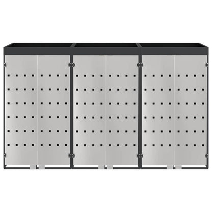 vidaXL Wheelie Bin Storage for 3 Bins Anthracite 204 x 77.5 x 121.5 cm