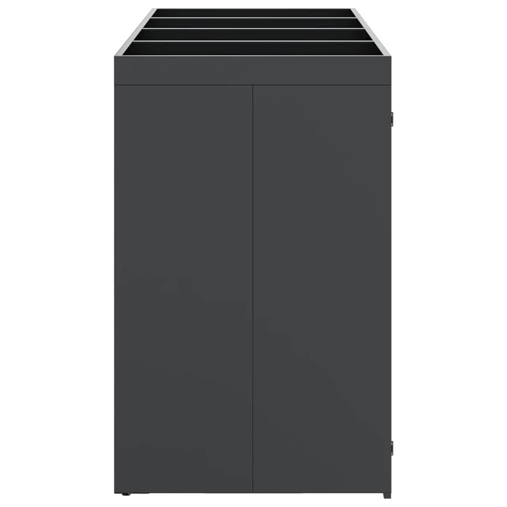vidaXL Wheelie Bin Storage for 4 Bins Anthracite 272 x 77.5 x 121.5 cm
