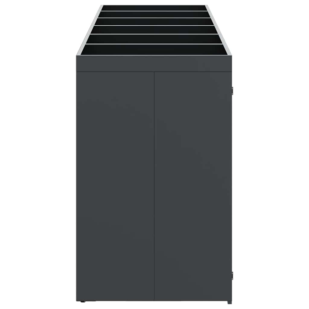 vidaXL Wheelie Bin Storage for 6 Bins Anthracite 408 x 77.5 x 121.5 cm