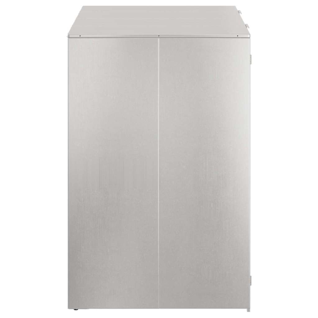 vidaXL Wheelie Bin Storage for 2 Bins Silver 136 x 77.5 x 115.5 cm