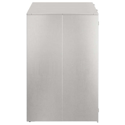 vidaXL Wheelie Bin Storage for 2 Bins Silver 136 x 77.5 x 115.5 cm