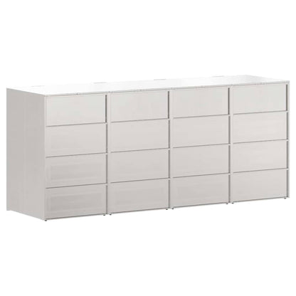 vidaXL Wheelie Bin Storage for 4 Bins Silver 272 x 77.5 x 115.5 cm