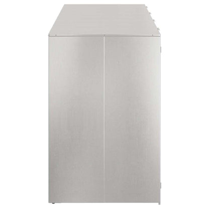 vidaXL Wheelie Bin Storage for 4 Bins Silver 272 x 77.5 x 115.5 cm