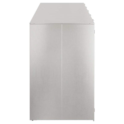 vidaXL Wheelie Bin Storage for 5 Bins Silver 340 x 77.5 x 115.5 cm