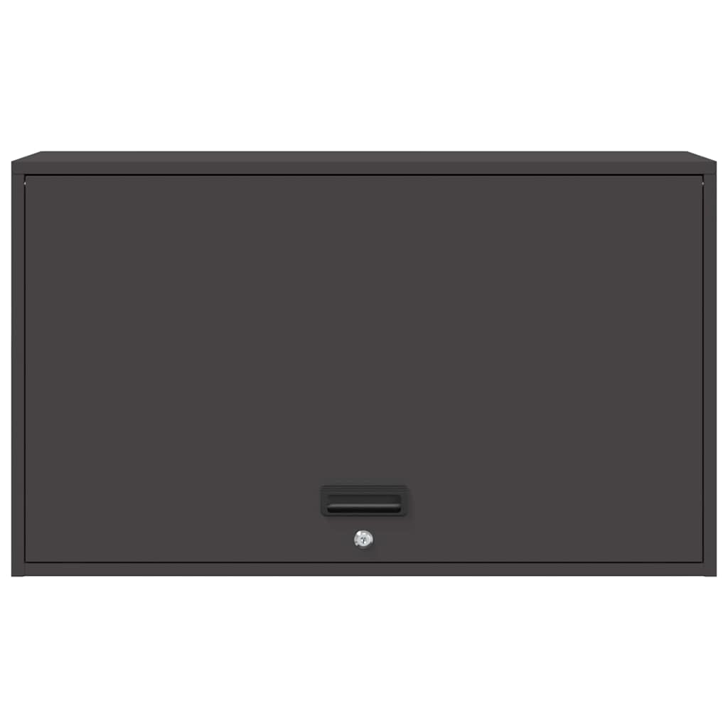 vidaXL Wall Cabinet for Garage with Gas-lift Door Black