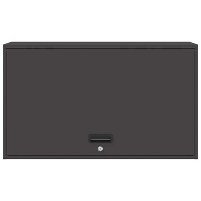 vidaXL Wall Cabinet for Garage with Gas-lift Door Black