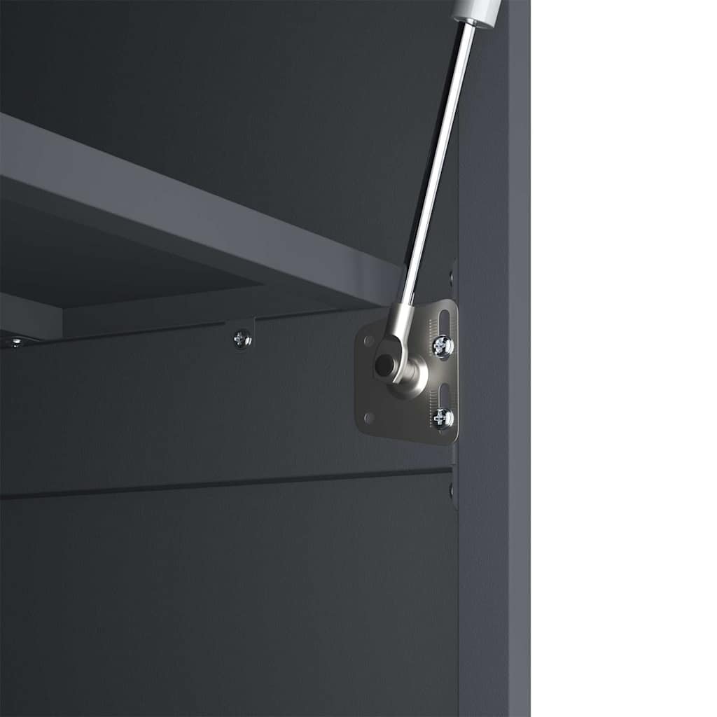 vidaXL Wall Cabinet for Garage with Gas-lift Door Anthracite