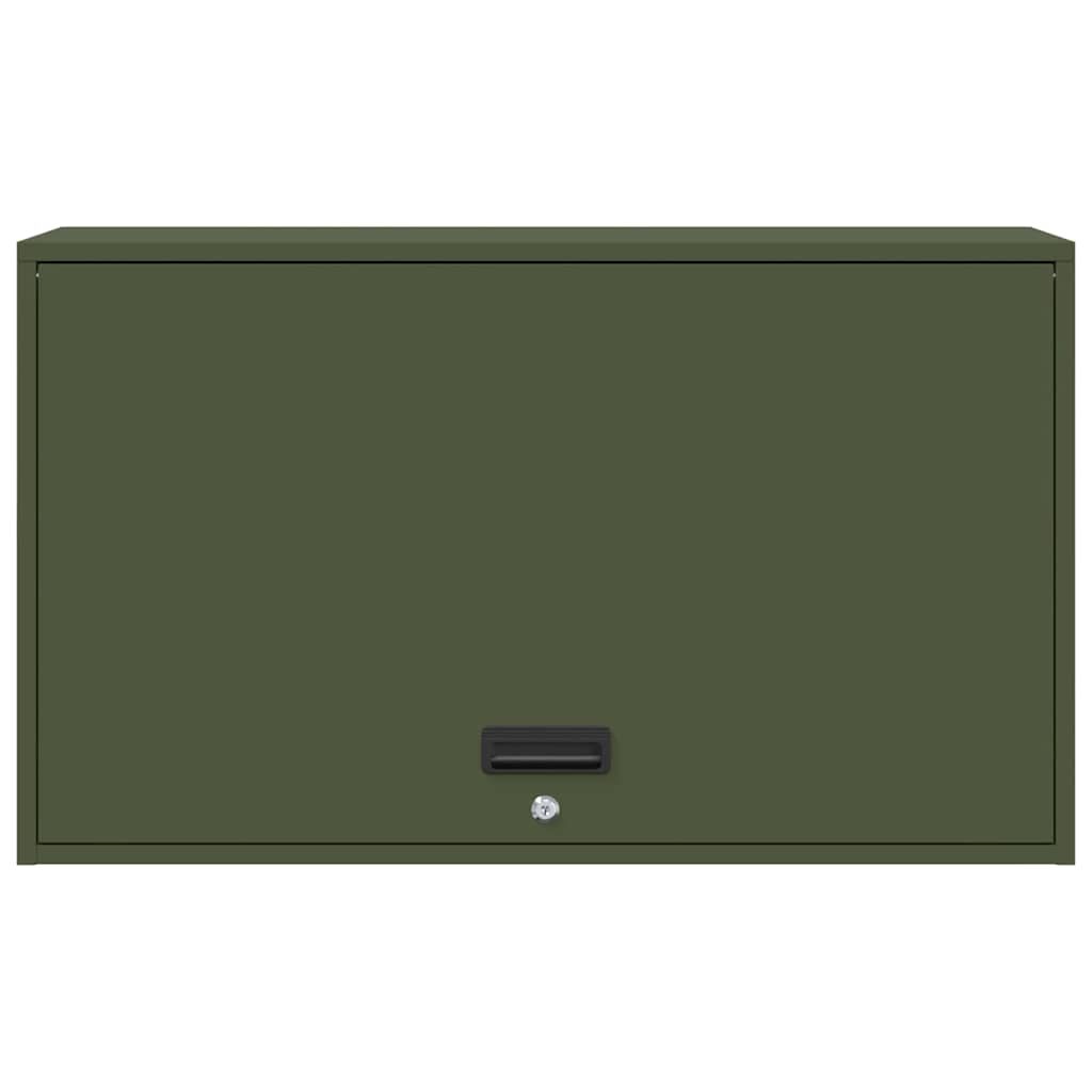 vidaXL Wall Cabinet for Garage with Gas-lift Door Olive green