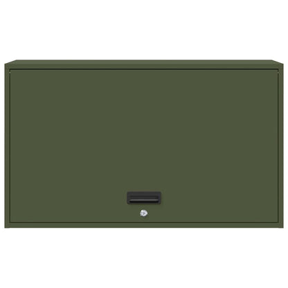vidaXL Wall Cabinet for Garage with Gas-lift Door Olive green