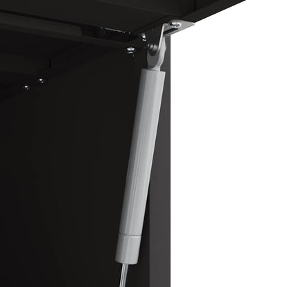 vidaXL Wall Cabinet for Garage with Gas-lift Door Black