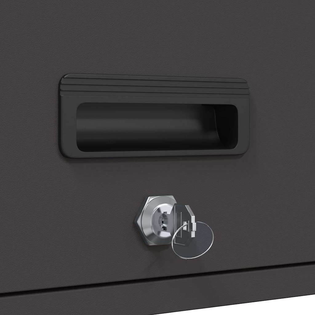 vidaXL Wall Cabinet for Garage with Gas-lift Door Black