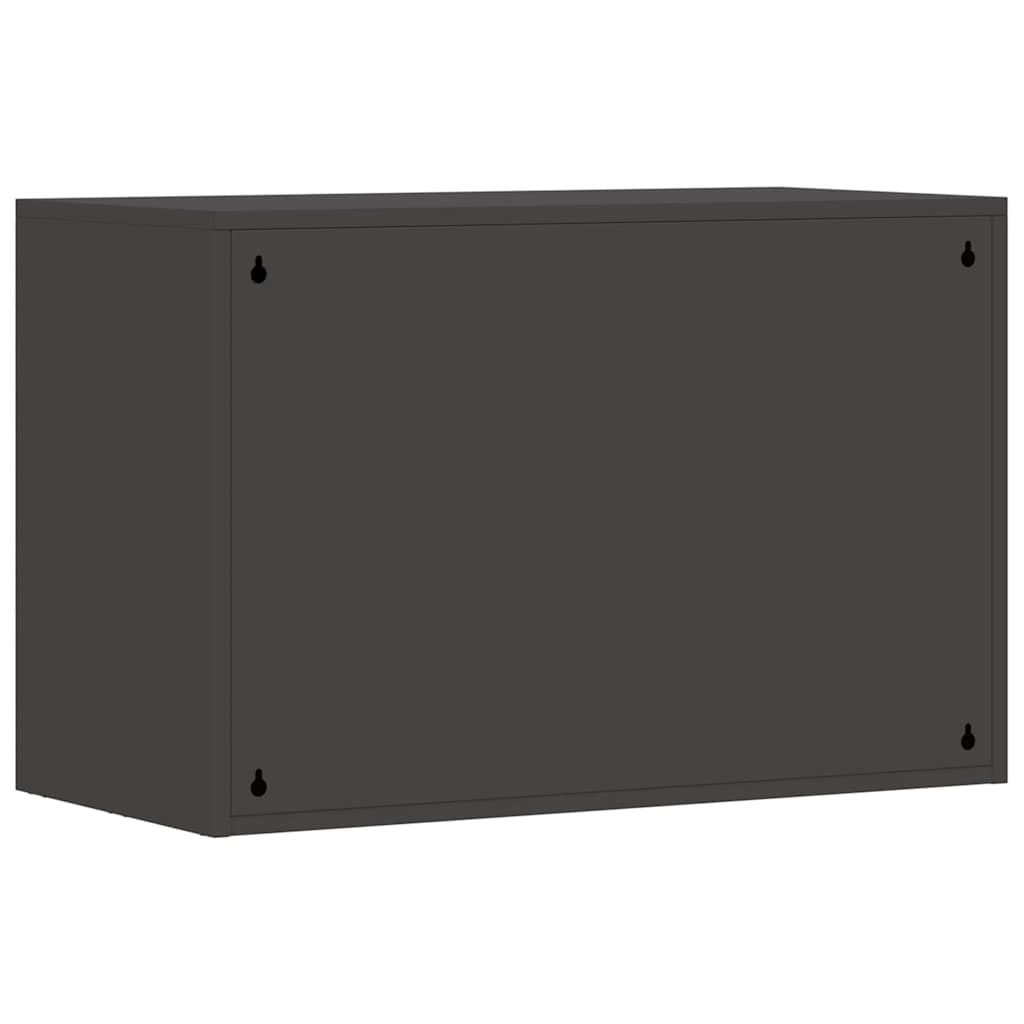 vidaXL Wall Cabinet for Garage with Gas-lift Door Black