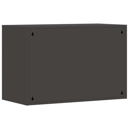 vidaXL Wall Cabinet for Garage with Gas-lift Door Black