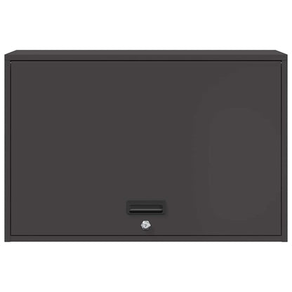 vidaXL Wall Cabinet for Garage with Gas-lift Door Black