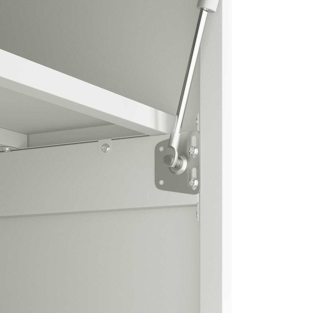 vidaXL Wall Cabinet for Garage with Gas-lift Door White
