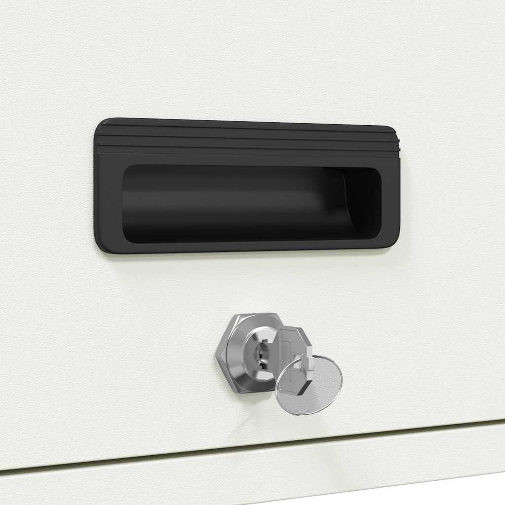 vidaXL Wall Cabinet for Garage with Gas-lift Door White