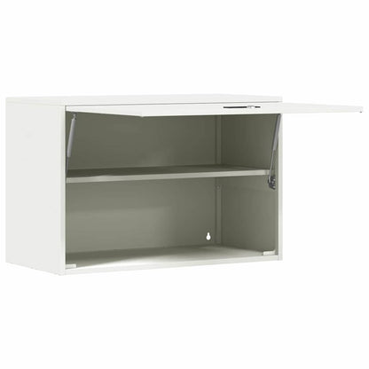 vidaXL Wall Cabinet for Garage with Gas-lift Door White