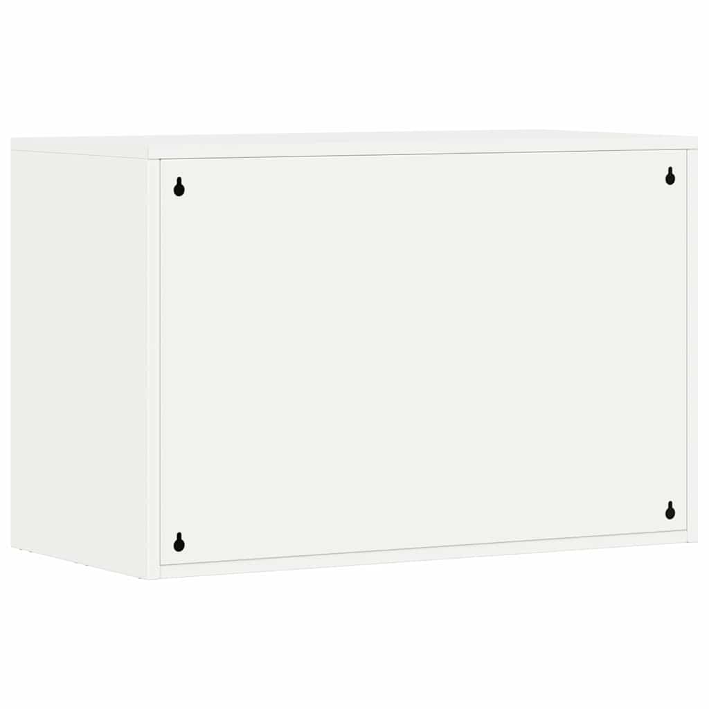 vidaXL Wall Cabinet for Garage with Gas-lift Door White